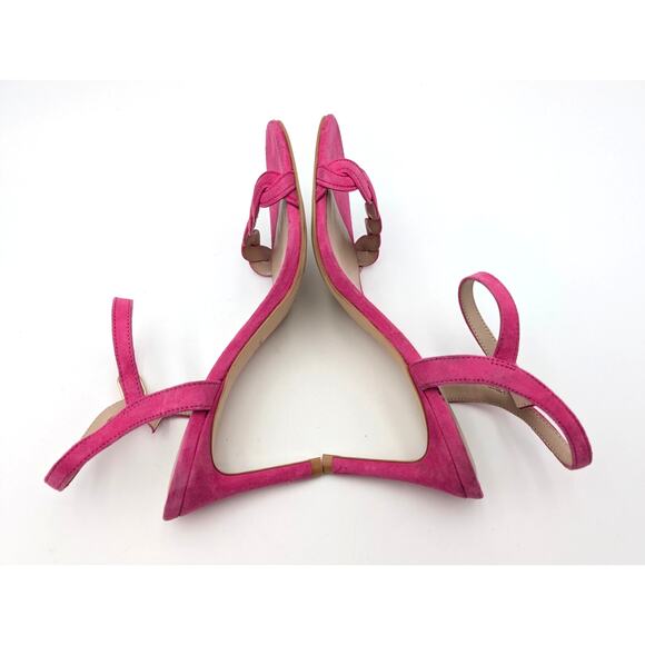 Stuart Weitzman Dancer Twistie 100 Suede Sandal Women's Pink Size US7 EU37.5 - Picture 6 of 10